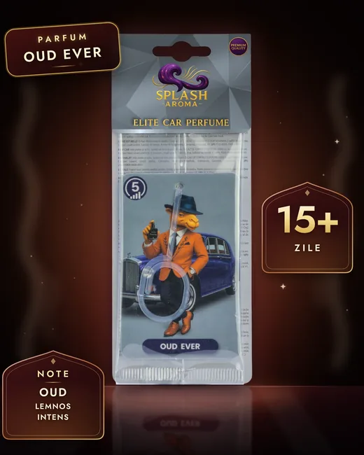 Odorizant auto Splash Aroma Oud Ever: note de oud, lemnos, intens